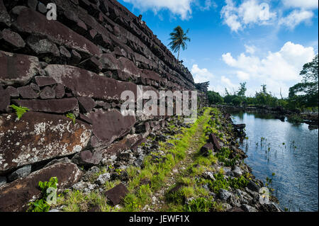 Ville détruite Nan Madol, Pohnpei, Micronésie, Centre du Pacifique Banque D'Images