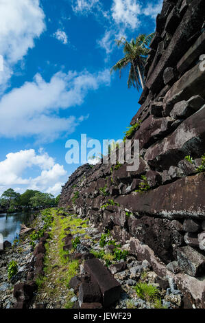 Ville détruite Nan Madol, Pohnpei, Micronésie, Centre du Pacifique Banque D'Images