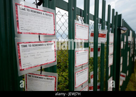 L'affichage de la Barge au pavot, jetée, Essex Shoeburyness. À l'origine partie du sang a balayé les terres et les mers de l'installation à la Tour de Londres Banque D'Images