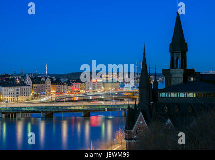 11 MARS - Stockholm, Stockholm la nuit et de la vieille ville Banque D'Images