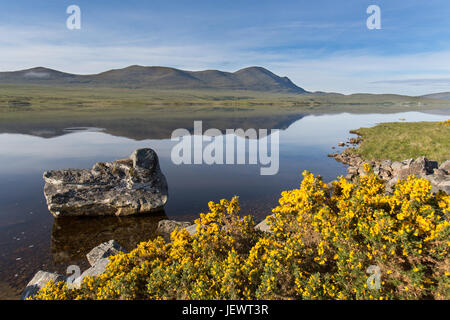 Le Loch Naver, en Écosse. Tôt le matin de la vue pittoresque sur le Loch Naver avec Ben Klibreck en arrière-plan. Banque D'Images