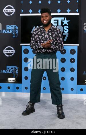 Khalid à arrivants pour BET Awards 2017, Microsoft Theatre L.A. Vivre, Los Angeles, CA, 25 juin 2017. Photo par : Priscilla Grant/Everett Collection Banque D'Images