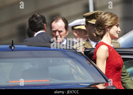 Madrid, Espagne. 28 Juin, 2017. Reine Letizia d'Espagne ont participé à la commémoration du 40e anniversaire des élections du 15 juin 1977 au Palacio de las Cortes le 28 juin 2017 à Madrid Crédit : Jack Abuin/ZUMA/Alamy Fil Live News Banque D'Images