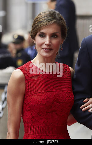 Madrid, Espagne. 28 Juin, 2017. Reine Letizia d'Espagne ont participé à la commémoration du 40e anniversaire des élections du 15 juin 1977 au Palacio de las Cortes le 28 juin 2017 à Madrid Crédit : Jack Abuin/ZUMA/Alamy Fil Live News Banque D'Images