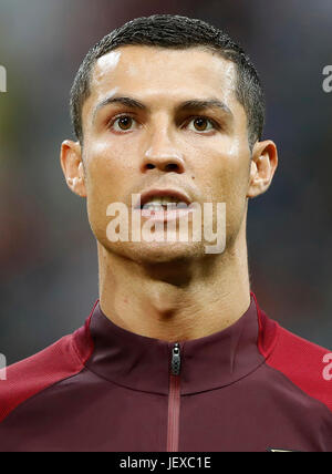 Kazan, Russie. 28 Juin, 2017. Le PORTUGAL CONTRE LE CHILI - CRISTIANO RONALDO du Portugal à l'occasion d'un match entre le Portugal et le Chili valide pour les demi-finales de la Coupe des Confédérations 2017, mercredi (28), tenu à Kazan Arena Stadium à Kazan, Russie. (Photo : Rodolfo Buhrer/La/Fotoarena Imagem) Crédit : Foto Arena LTDA/Alamy Live News Banque D'Images