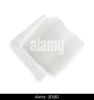 Sterile medical gauze pads isolated on white background Banque D'Images