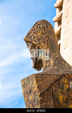 Barcelone, Espagne - 30 octobre 2010 : Détail d'une statue de la Sagrada Familia à Barcelone en ville. Banque D'Images