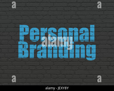 Concept Marketing : Personal Branding sur wall background Banque D'Images