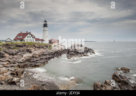 Portland Head Lighthouse à Portland, Maine Banque D'Images
