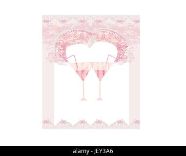 Restaurant, bar, taverne, verre, calice, tumbler, accueil, boisson, boire, Illustration de Vecteur