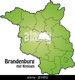 Site de brandebourg avec bordures en vert Illustration de Vecteur