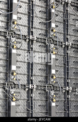 L'arrière de panneaux LED numérique de grand écran pour démonstration de radiodiffusion Banque D'Images