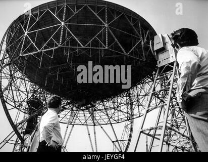 L'observatoire de Jodrell Bank, le mark I Banque D'Images