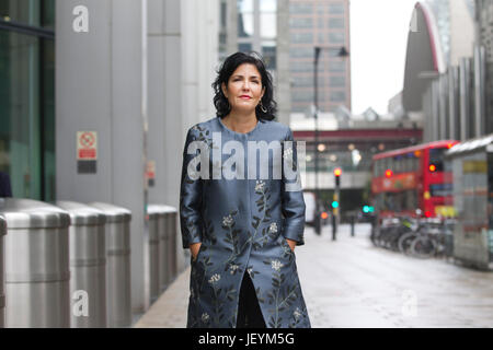 Tina Fordham, directeur général et chef de l'analyste politique mondiale de Citi, au Citi group bureaux Canary Wharf PHOTO:JEFF GILBERT 09.06.2017 Banque D'Images