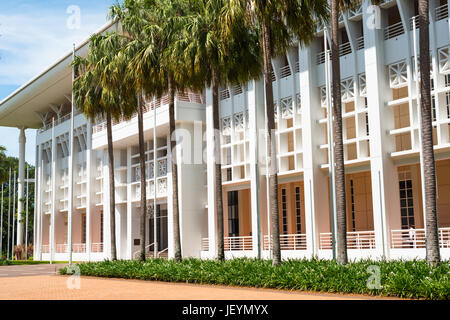 La Maison du Parlement du Territoire du Nord, connu localement comme le gâteau de mariage. Darwin, Territoire du Nord, Australie. Banque D'Images