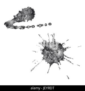 Le goutte-à-goutte, élément, vecteur, blots, splash, encre, goutte, gouttes, suintant, sopping, Illustration de Vecteur
