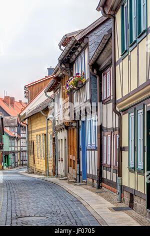 Maisons à colombages à Wernigerode, Allemagne Banque D'Images