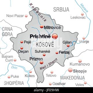 Atlas, carte, carte du monde, carte, carte, la frontière, synopsis, frontières, Kosovo, Illustration de Vecteur