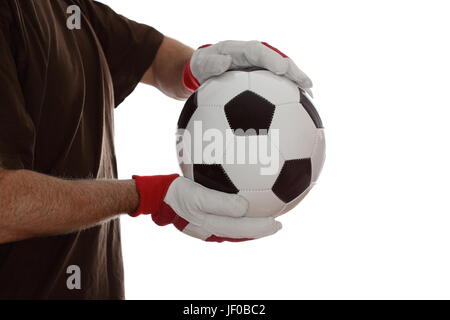 Joueur de foot avec brown shirt Banque D'Images