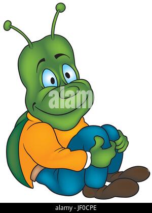 Insecte, beetle, bug, illustration, caricature, vecteur, rire, rire, rire, Illustration de Vecteur