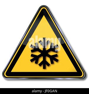Le froid, la température, l'alerte rapide, faible, baisse de la température, d'un réfrigérateur, Illustration de Vecteur