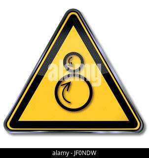 Signes d'avertissement risque d'enchevêtrement Illustration de Vecteur