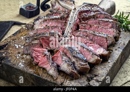 Porterhouse Steak Barbecue de sec Banque D'Images