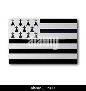 drapeau de bretagne Illustration de Vecteur