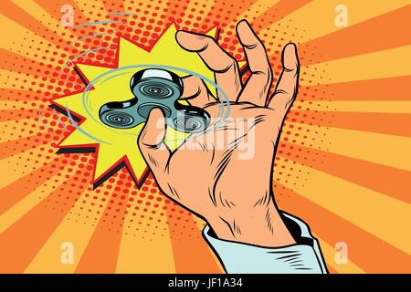 Fidget rotation spinner Illustration de Vecteur