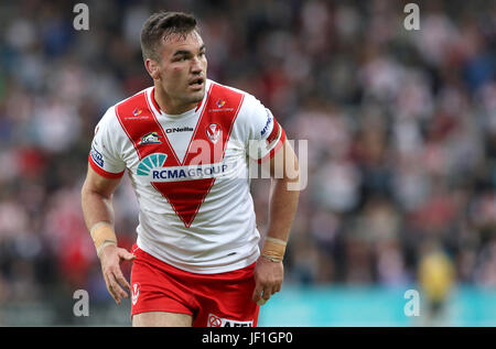 St Helens Luc Douglas, au cours de la Super League Betfred match au stade AJ Bell, Salford Banque D'Images