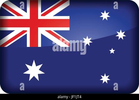 L'Australie, drapeau, drapeaux, bouton, icône, vecteur, de l'Australie, de la conception, de l'Australie, Illustration de Vecteur