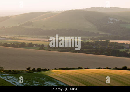 Vue du mont Caburn de Beacon Firle Banque D'Images