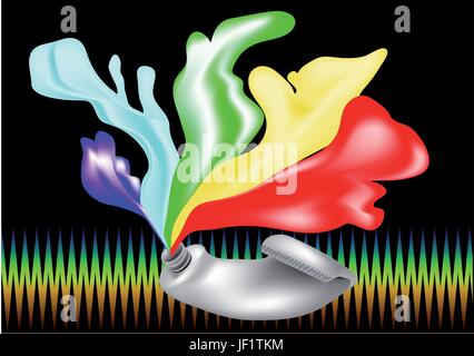 Bleu, motion, report, déménagement, de mouvement, de liquide, de couleur, de débit, vert, Illustration de Vecteur