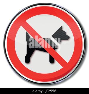 Faire verbotsschild interdit les chiens Illustration de Vecteur