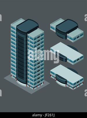 La construction de gratte-ciel Illustration de Vecteur