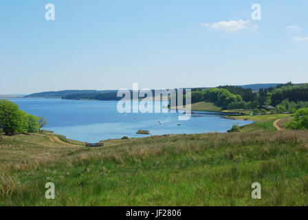 Kielder Water et marina bay dans le Northumberland en Angleterre, du point de vue Banque D'Images