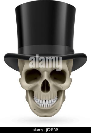 Danger, isolé, la mort, les dents, sauvage, d'ivoire, homme, masculin, face, hat, humain, Illustration de Vecteur