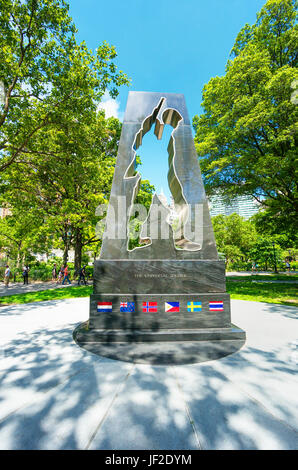 New York Korean War Veterans Memorial à Battery Park Banque D'Images