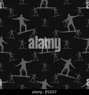 Motif transparente Surf Banque D'Images