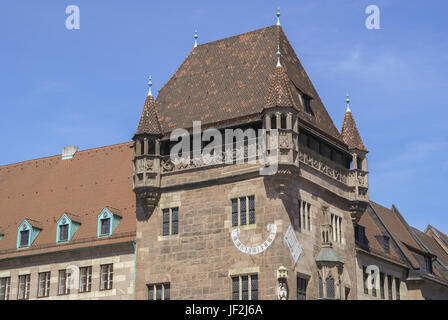 Cadran solaire à Nuremberg, Bavière, Allemagne Banque D'Images