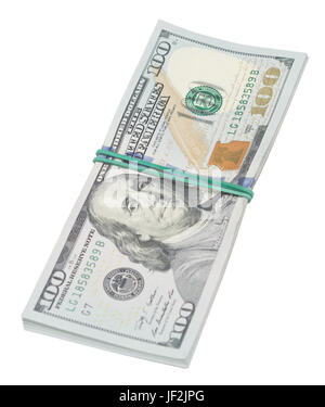 Dollars on white Banque D'Images