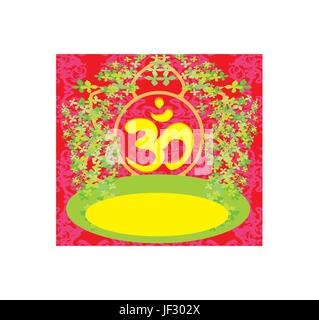 La santé, la religion, religieux, Dieu, vert, de l'Asie, l'Inde, Bouddha, vintage, Illustration de Vecteur