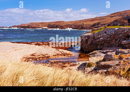 Bay le long de la péninsule Rosguill dur, comté de Donegal, Irlande Banque D'Images