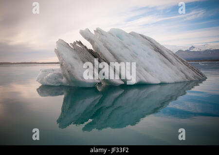 Au Glacier Glacier Jökulsárlón Lagoon Banque D'Images