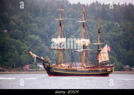 Le Bounty, réplique de HMS Bounty et utilisée dans le film, la mutinerie du Bounty, avec Marlon Brando. Coulé pendant l'Ouragan Sandy en 2012. Banque D'Images