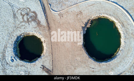 Ojos del Salar. Yeux de la Salt Pan Banque D'Images