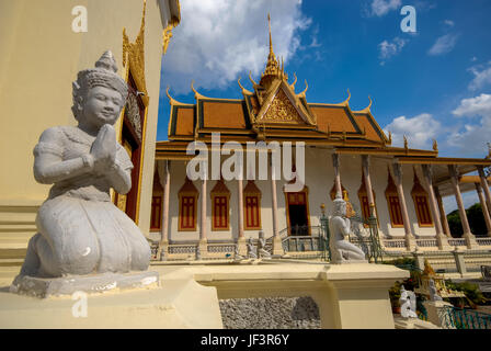Palais royal à Phnom Penh, Cambodge Banque D'Images
