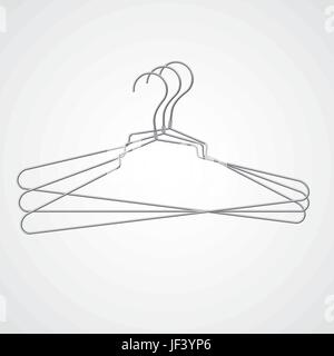 Illustration, métal, crochet, vêtements, icône, vecteur, l'habillement, de la mode, gros plan, Illustration de Vecteur