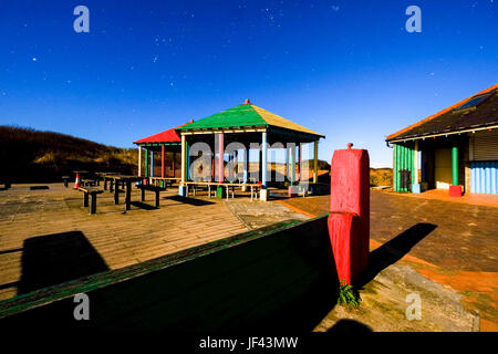 Photo de nuit. Pembrey Country Park. Carmarthenshire. Le Pays de Galles. UK Banque D'Images