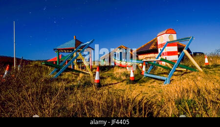 Photo de nuit. Pembrey Country Park. Carmarthenshire. Le Pays de Galles. UK Banque D'Images